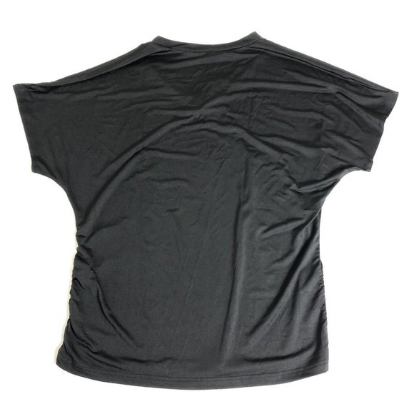 IN'VOLAND Women's V Neck‎ T Shirts Loose Fit  Black Size 18w New K74 - Picture 2 of 5